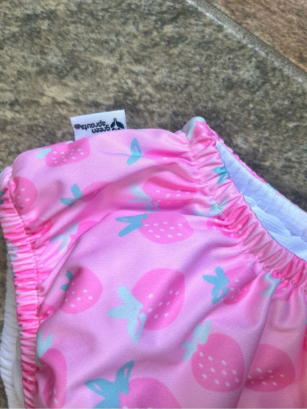 Green Sprouts Strawberry Swim Diaper 12 Months NWOT